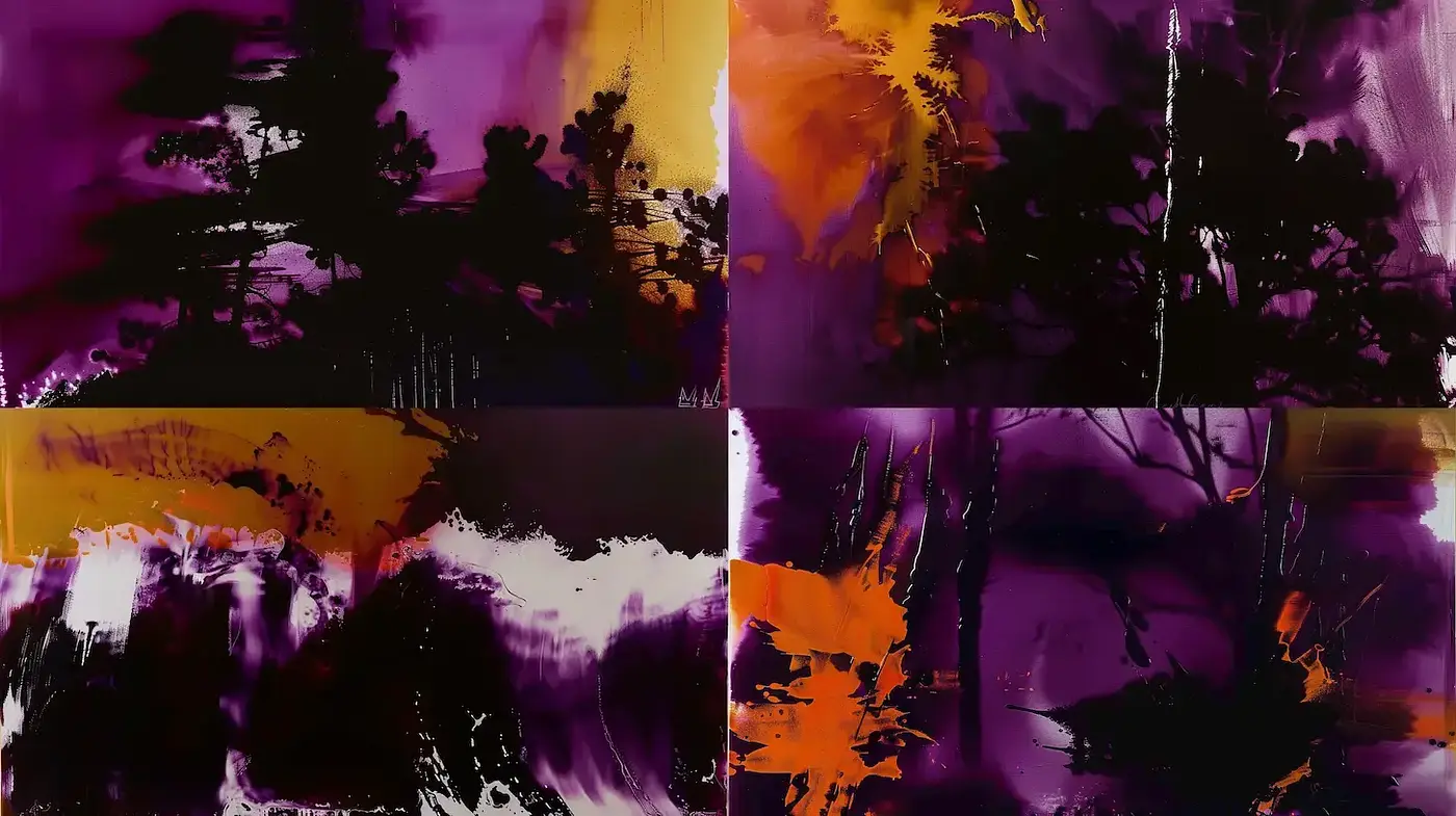 Dynamic Abstract Expression with Ethereal Landscape Elements - Midjourney sref style
