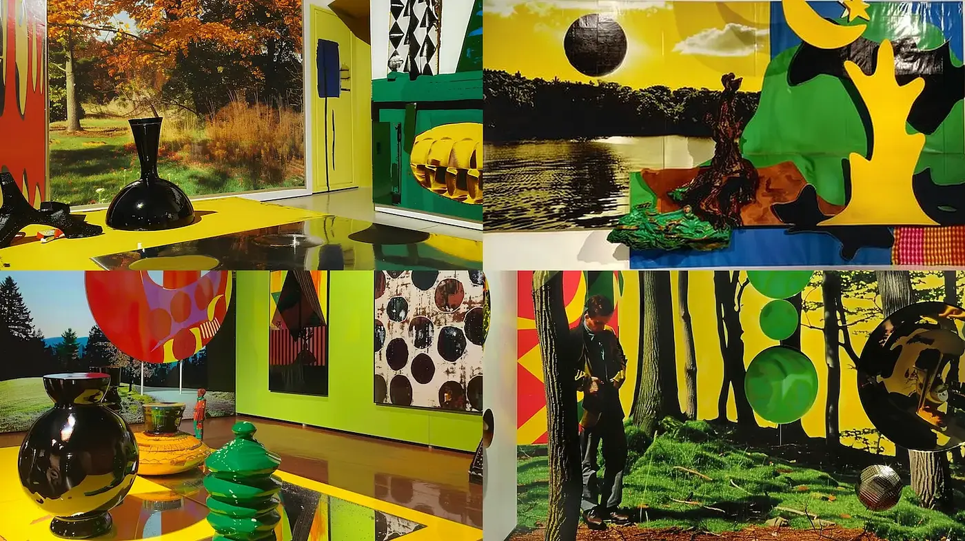 Vibrant and Playful Composition with Contemporary Elements - Midjourney sref style