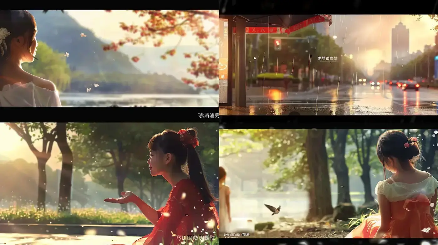 Serene and Dreamlike Illustrations with Nature Elements - Midjourney sref style