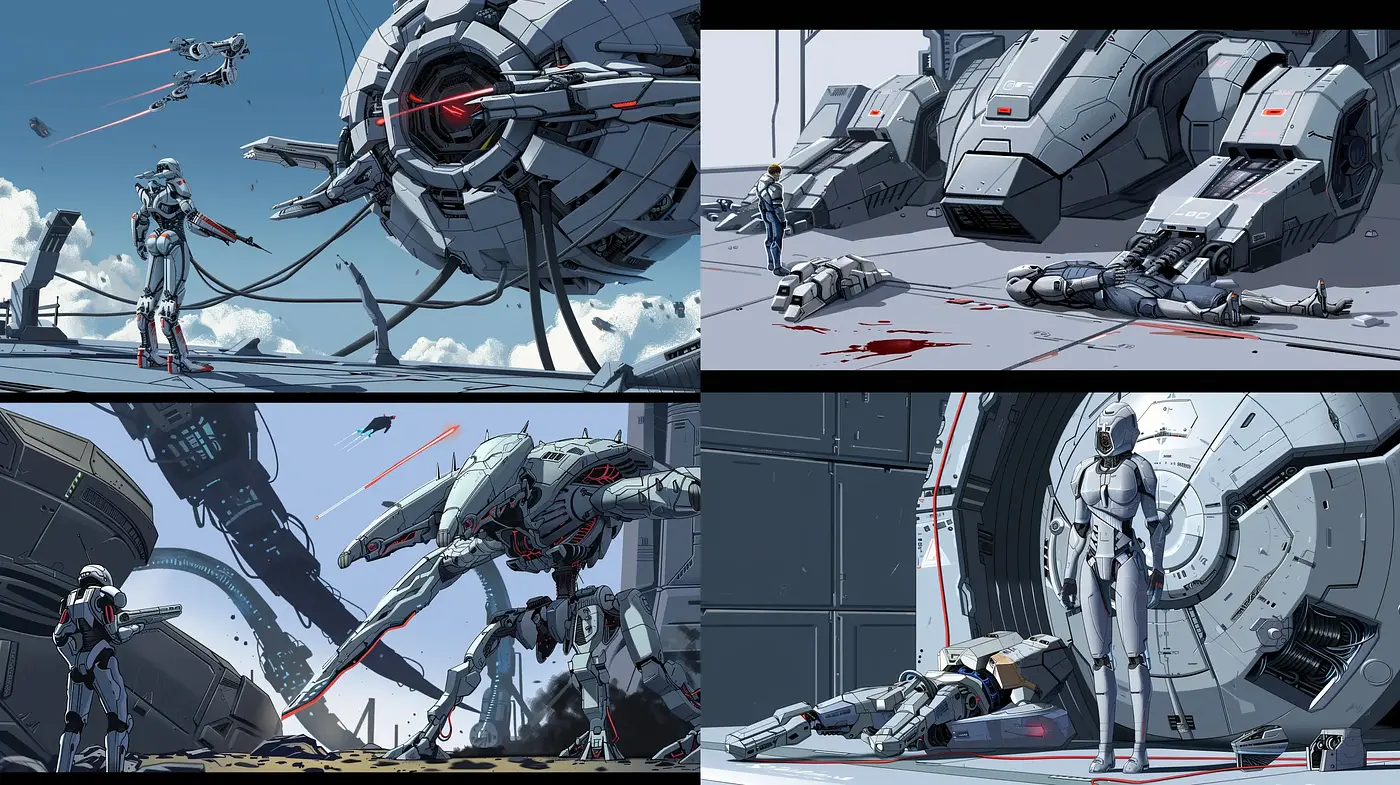 Futuristic Mechanical Harmony in a Desaturated Palette - Midjourney sref style