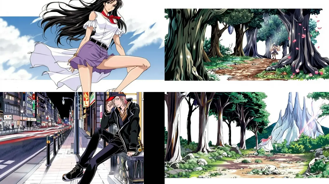 Vibrant Anime-Inspired Visions with Dynamic Linework and Lush Environments - Midjourney sref style