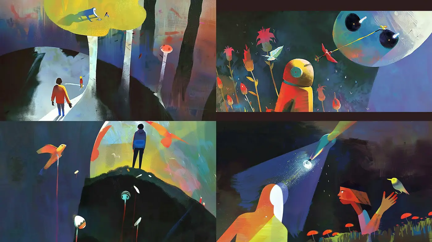 Ethereal dreamscapes with a surrealist touch - Midjourney sref style