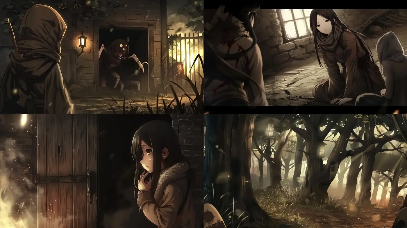 Eerily Evocative Illustrations with a Gothic Anime Essence - Midjourney sref style