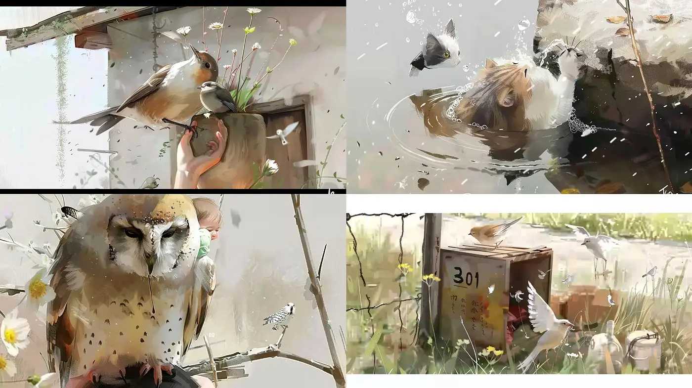 Ethereal Brushstrokes and Soft Tonal Symphony in Nature Imagery - Midjourney sref style