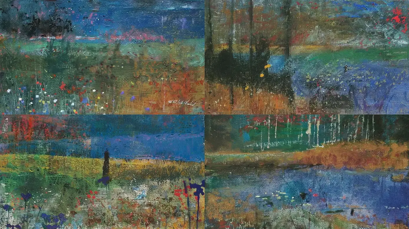 Textured Landscapes with a Poetic Essence - Midjourney sref style