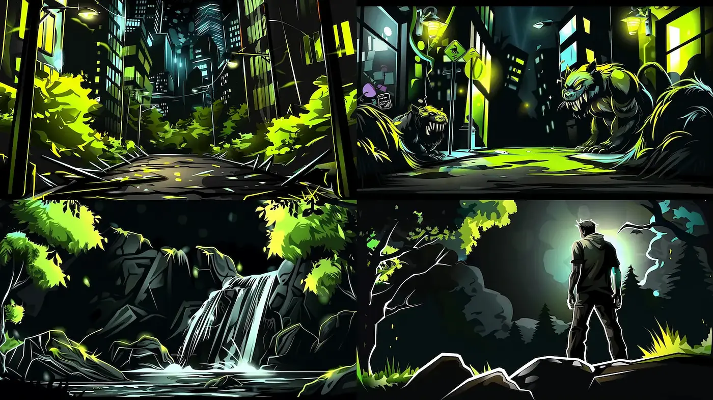 Dynamic and Engaging Illustrative Style with Colorful Elements - Midjourney sref style