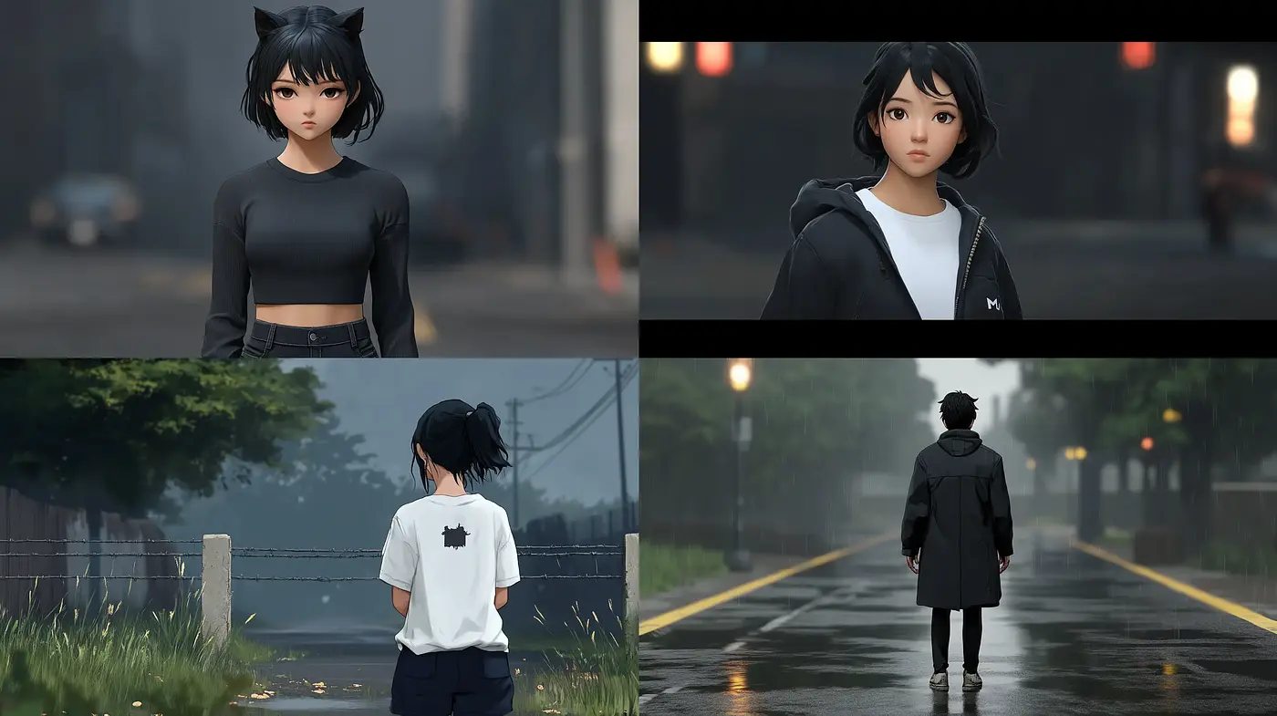Moody Atmospheric Urbanscape with Anime Essence - Midjourney sref style