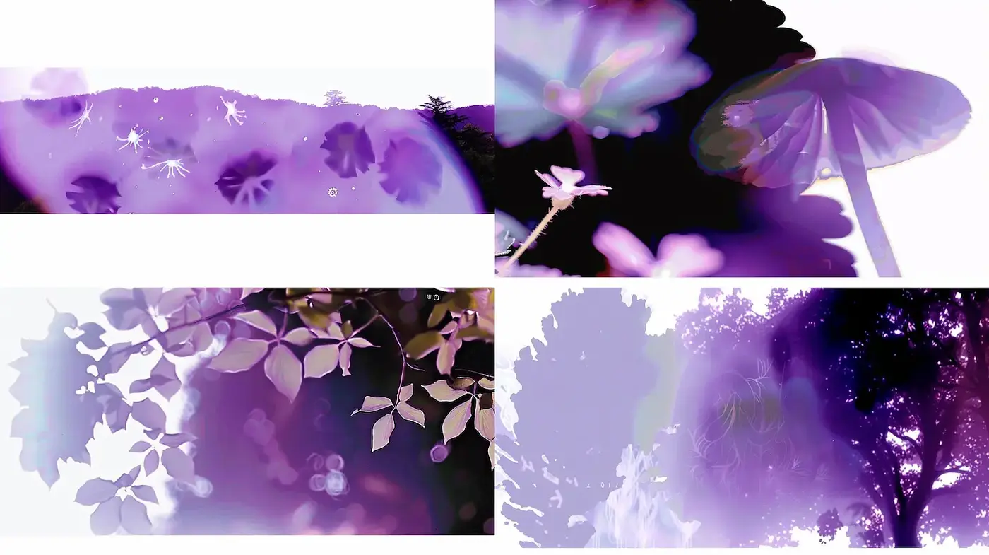 Ethereal botanical dreamscape with a surreal touch - Midjourney sref style