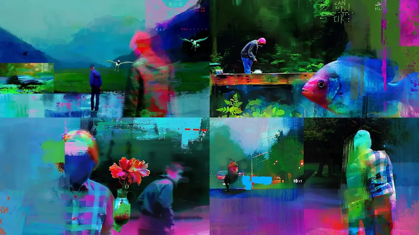 Dynamic and Vivid Visual Exploration with Textured Layers - Midjourney sref style