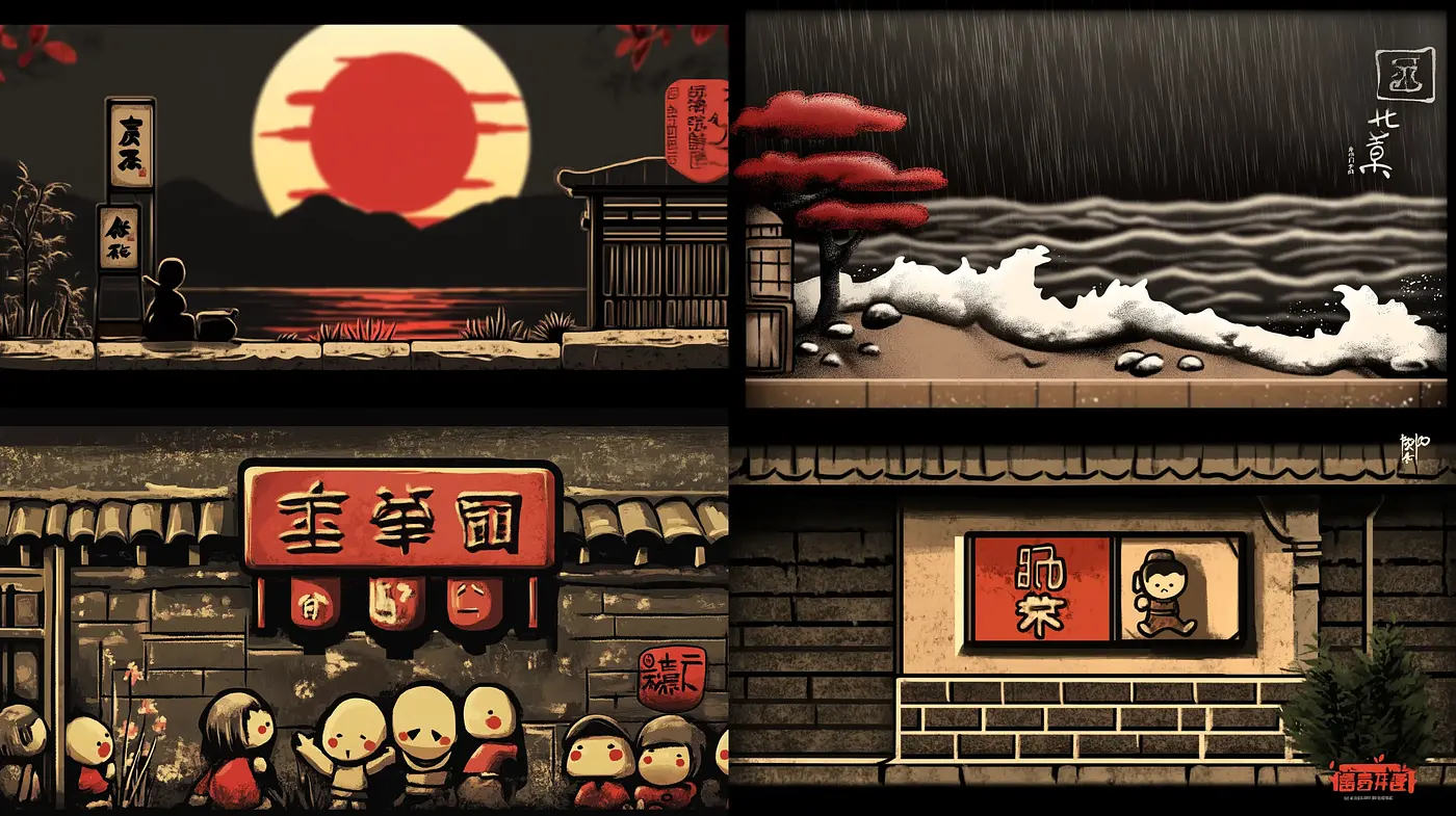Ephemeral Echoes of Ukiyo-e: A Synthesized Homage in Digital Brushstrokes - Midjourney sref style
