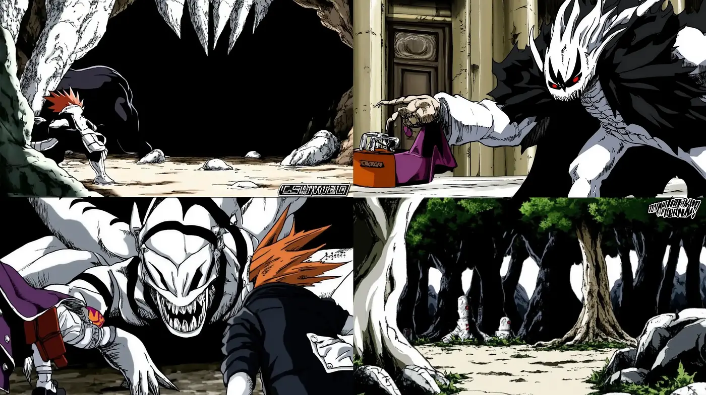 Energetic Inked Anime Action - Midjourney sref style