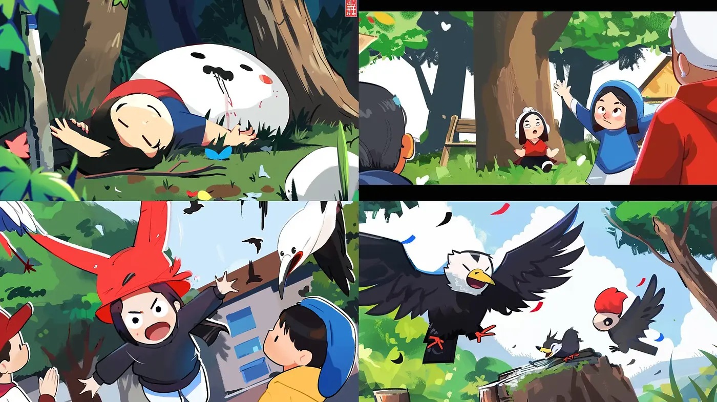 Vibrant Anime-Inspired Serene Outdoor Adventures - Midjourney sref style