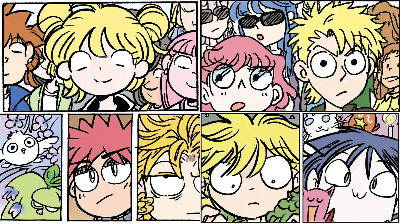 Vibrant Cartoon Aesthetic with Playful Character Expressions - Midjourney sref style