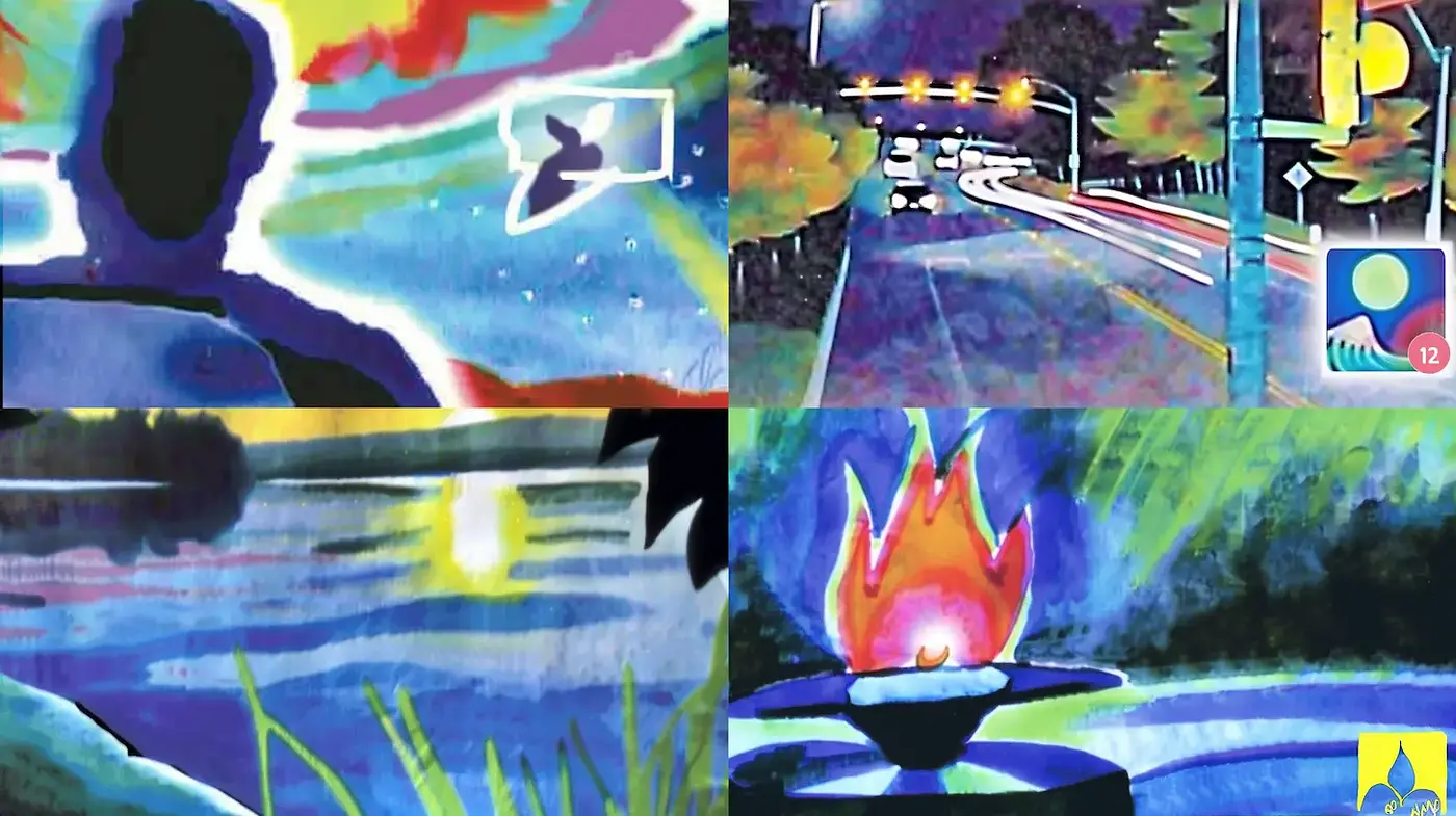 Colorful Surrealistic Landscapes with a Dreamlike Atmosphere - Midjourney sref style
