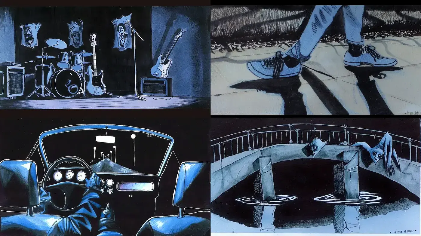 Cinematic and Moody Illustrations with a Touch of Vintage Edge - Midjourney sref style