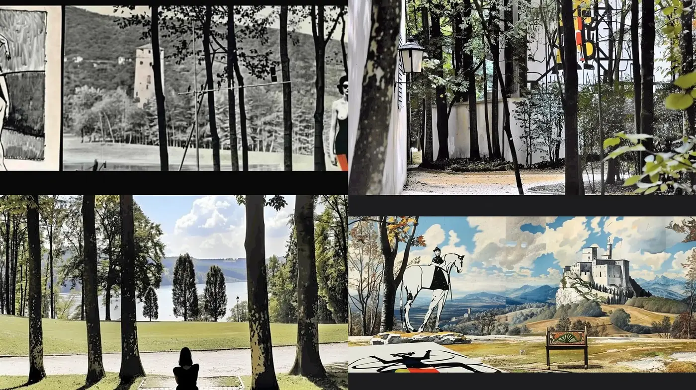 Monochromatic Nature Blended With Surrealist Touches - Midjourney sref style