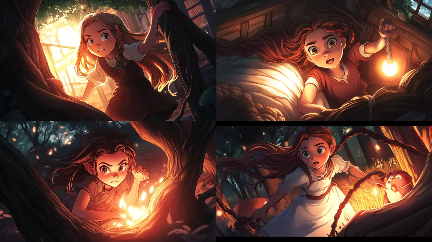 Enchanted Twilight Saga: A Whimsical Journey Through Warm Hues and Expressive Details - Midjourney sref style