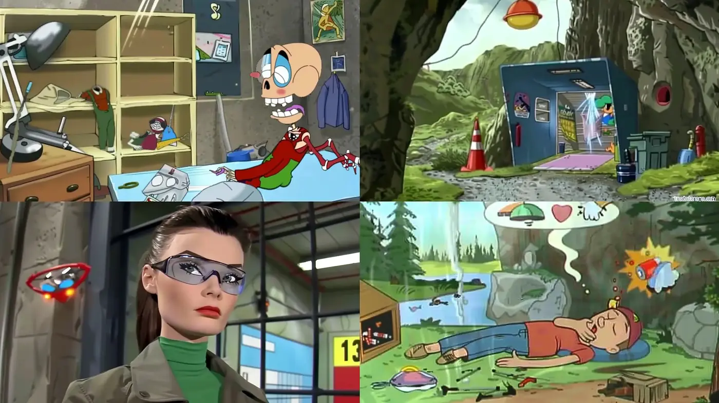 Eccentric and Vivid Animation Ensemble - Midjourney sref style