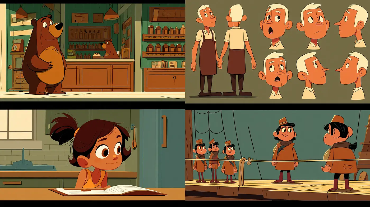 Vibrant and Playful Animation Style with a Whimsical Touch - Midjourney sref style