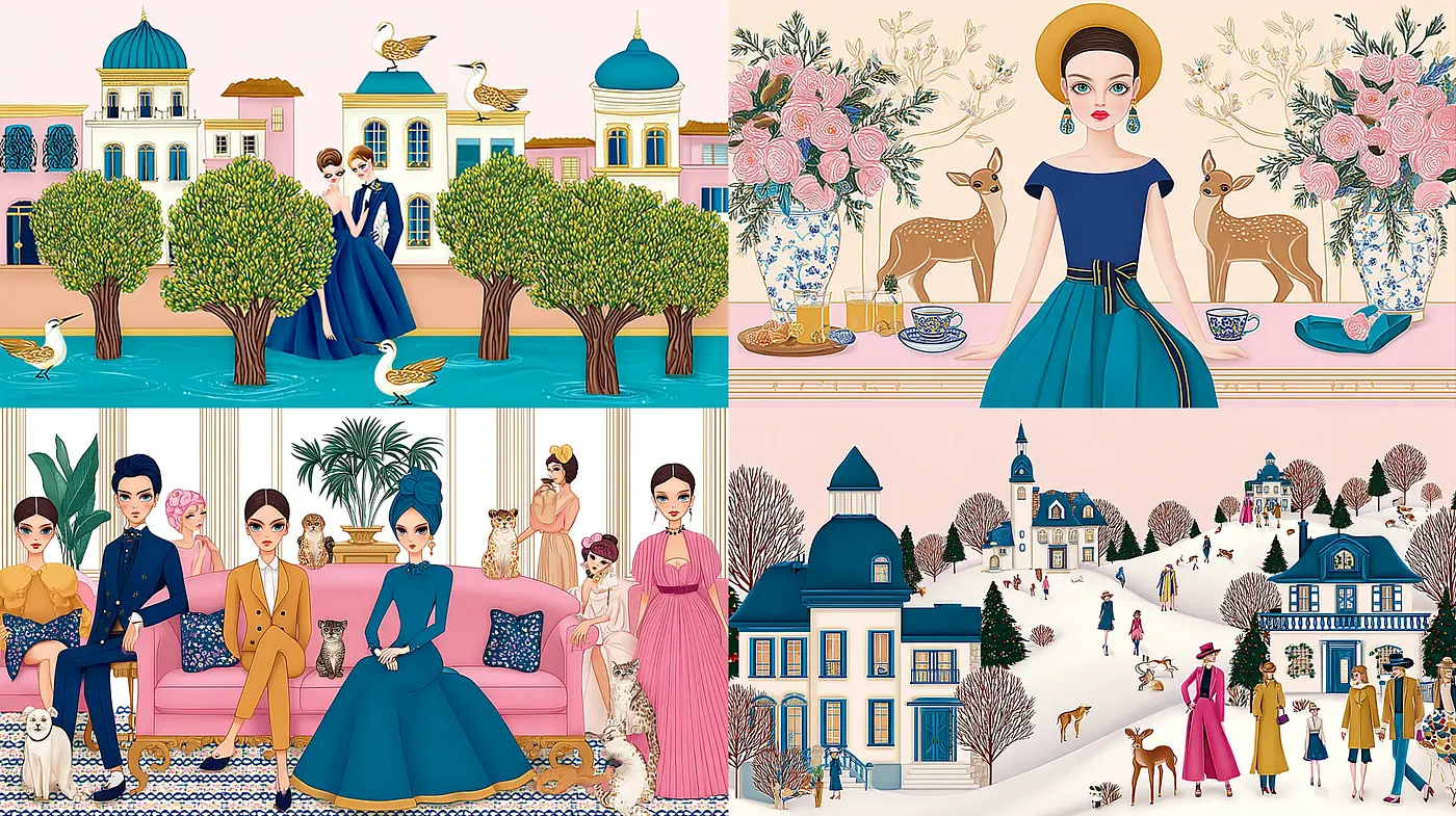 Whimsical Illustrations with a Charming Narrative Quality - Midjourney sref style