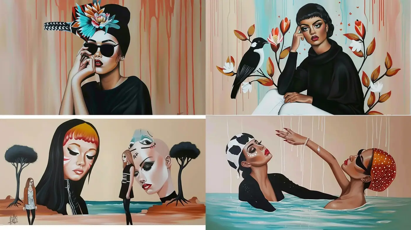Elegant Stylization with Surreal Overtones and Earthy Hues - Midjourney sref style