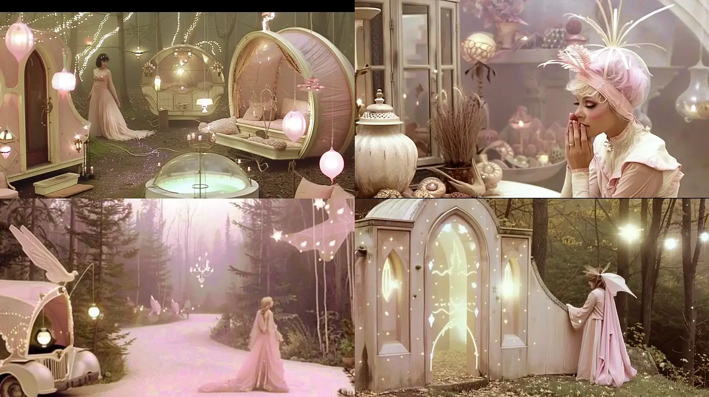 Enchanted Twilight Ambiance with Whimsical Pastel Overtones - Midjourney sref style