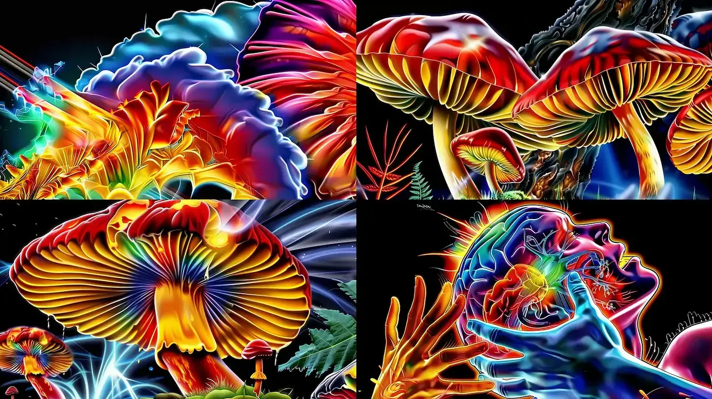 Vibrant and Surreal Ethereal Landscapes with an Otherworldly Essence - Midjourney sref style