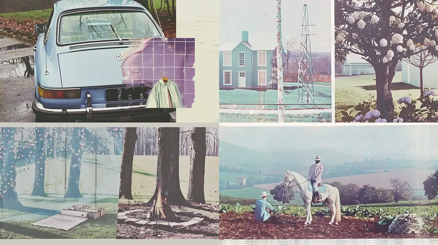 Consistent Pastoral and Nostalgic Essence in Varied Scenes - Midjourney sref style