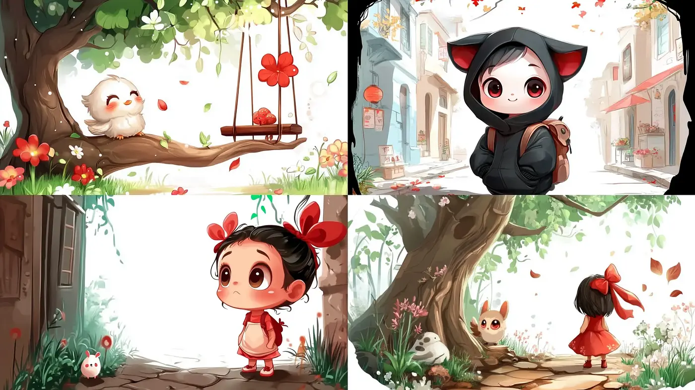 Enchanting Storybook Whimsy: An Illustrative Animation Synthesis - Midjourney sref style