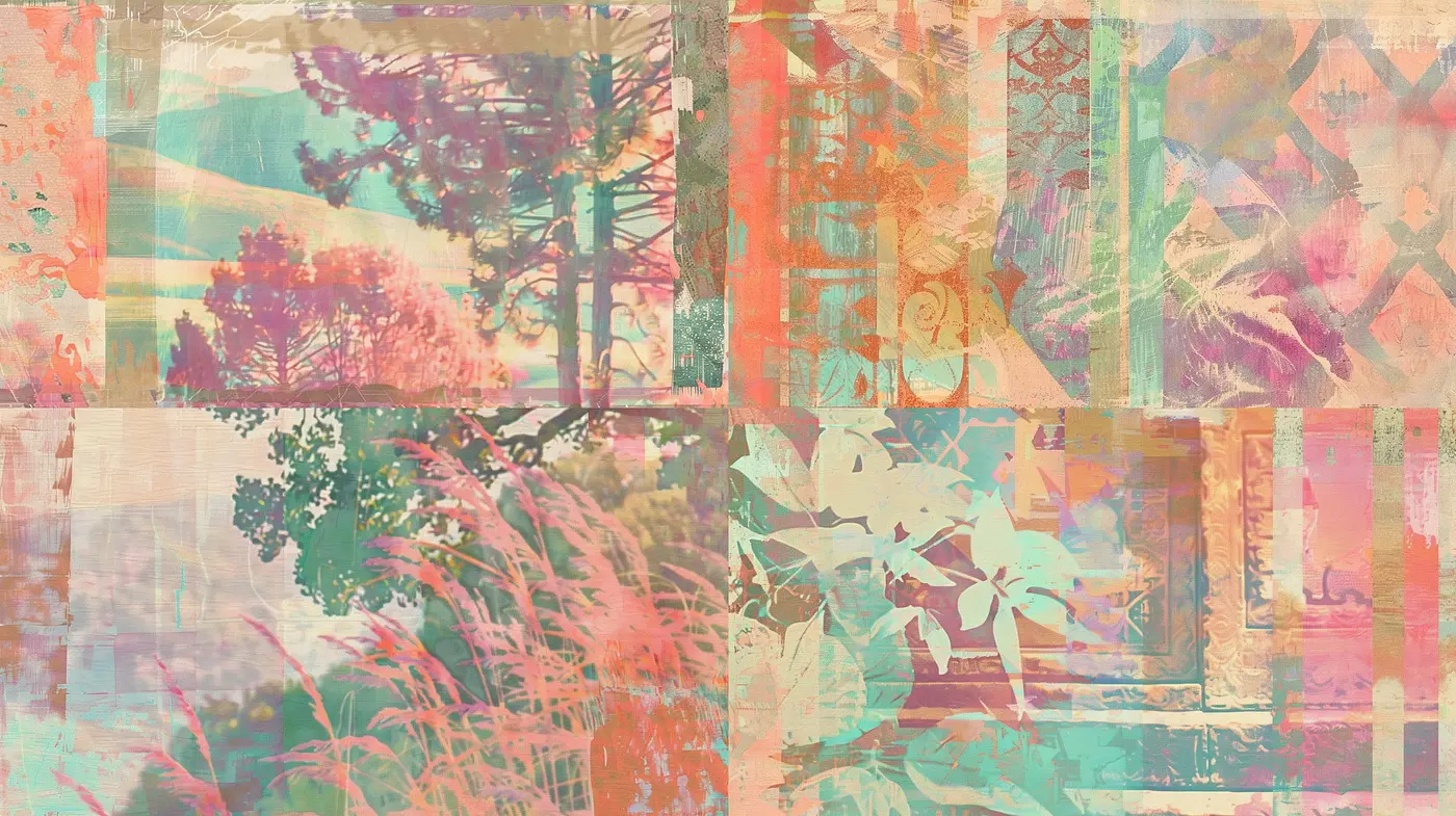 Abstract Impressionist Dreamscape with Ethereal Pastel Overtones - Midjourney sref style