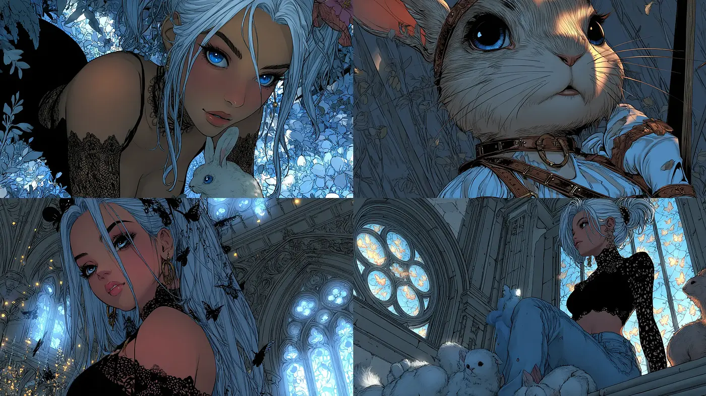 Whimsical Vintage Fantasy with Soft Glow and Intricate Details - Midjourney sref style