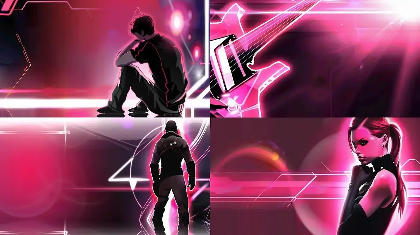 Dynamic Cyberpunk Aesthetic with Neon Influences - Midjourney sref style