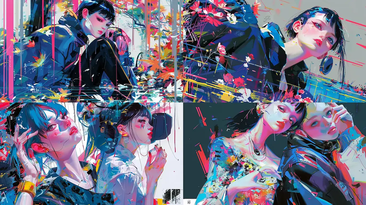 Vibrant and expressive digital art with an energetic and modern aesthetic - Midjourney sref style