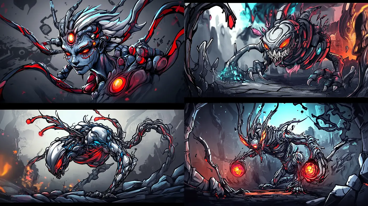 Ethereal Creatures of Luminous Abyss: A Digital Art Synthesis - Midjourney sref style