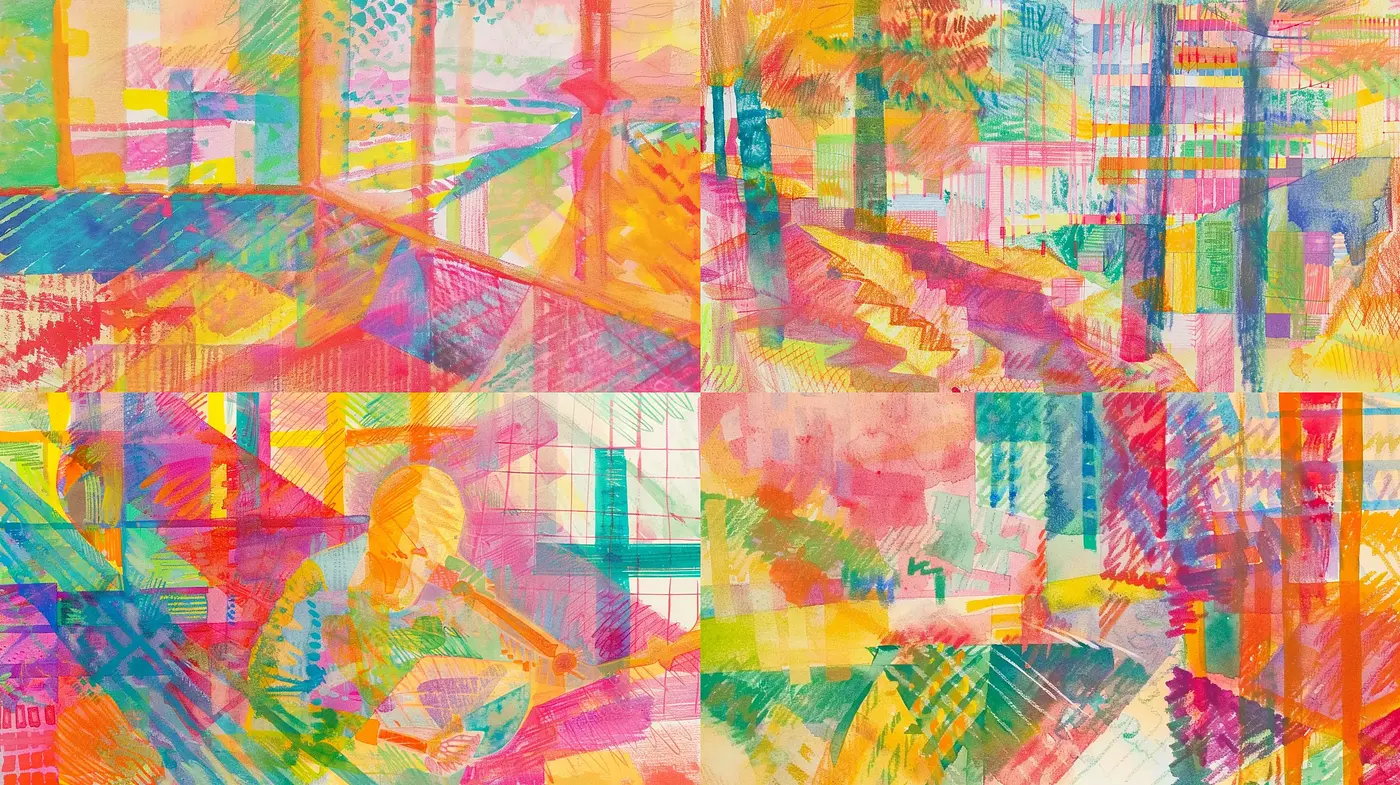 Psychedelic Tapestry of Geometric Abstraction - Midjourney sref style