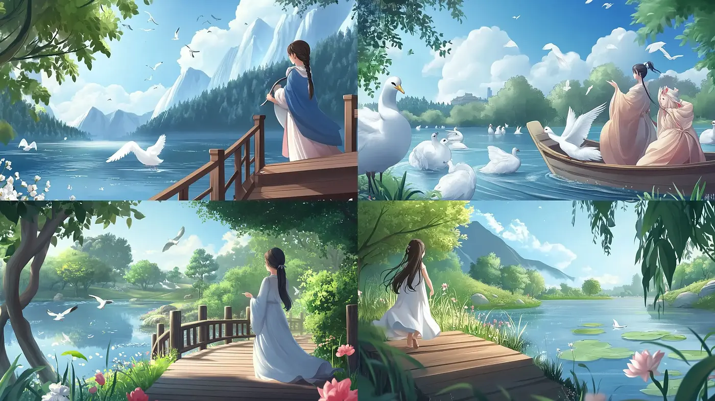 Serene Pastoral Elegance: A Study in Tranquil Nature and Poetic Romanticism - Midjourney sref style