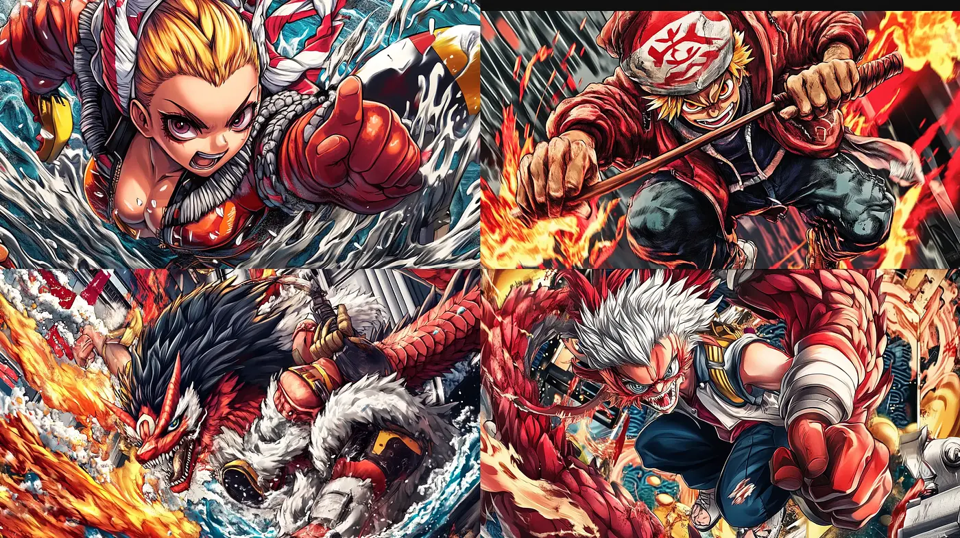Dynamic Graphic Novel Illustration with a Flare of Action-Packed Anime - Midjourney sref style