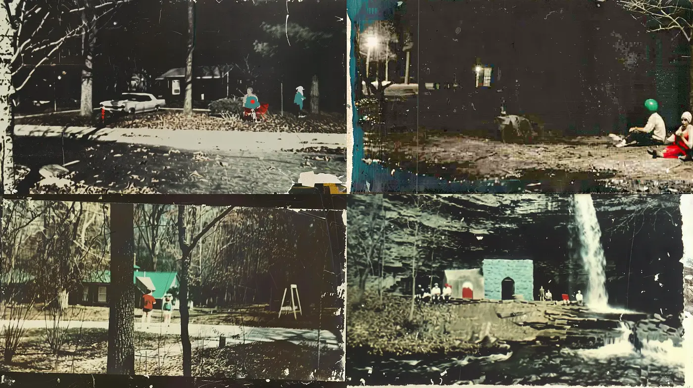 Eerily Desaturated Nightscapes with Retrofuturistic Undertones - Midjourney sref style