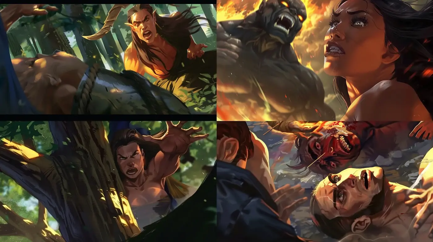Dynamic Cinematic Illustration with Intense Expressiveness - Midjourney sref style