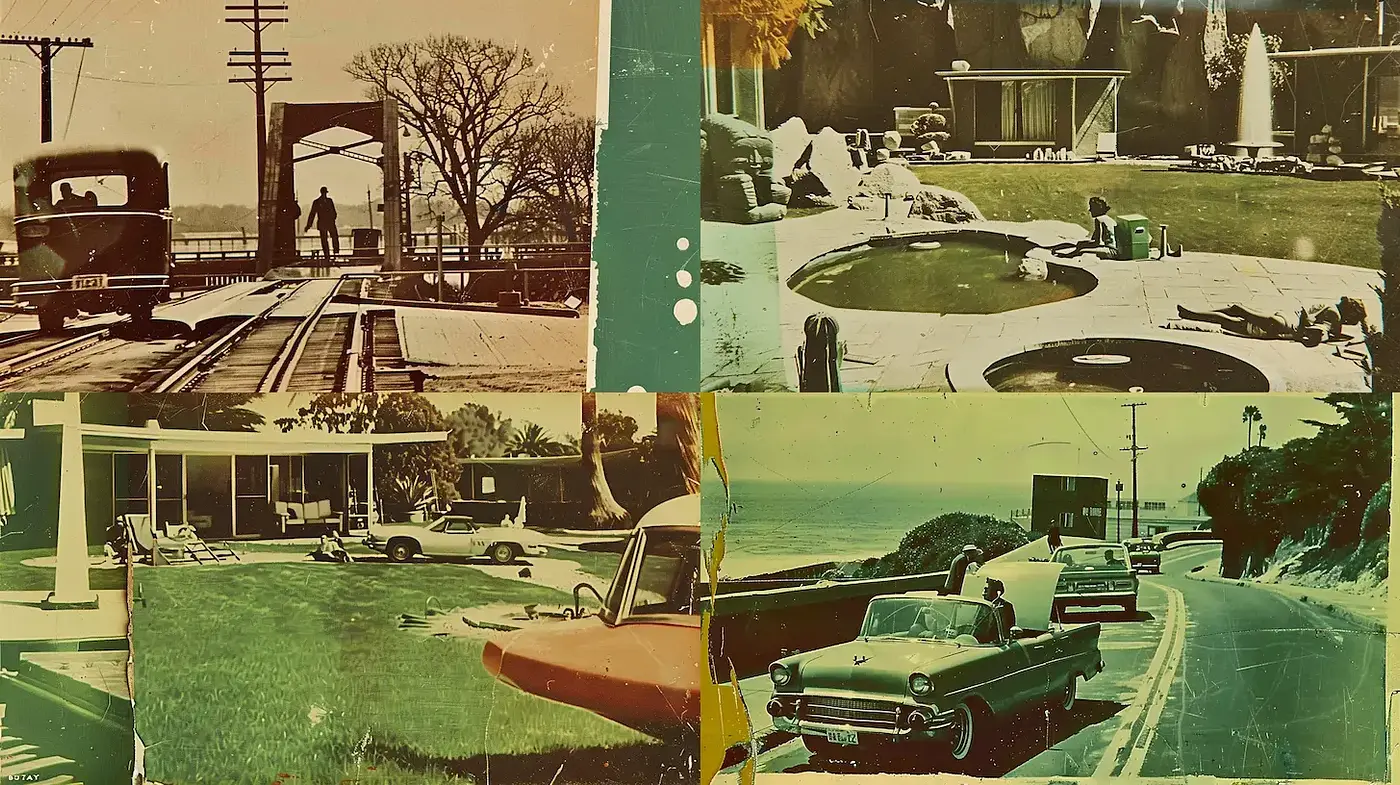 Midcentury Modern Aesthetic with Vintage Elements - Midjourney sref style