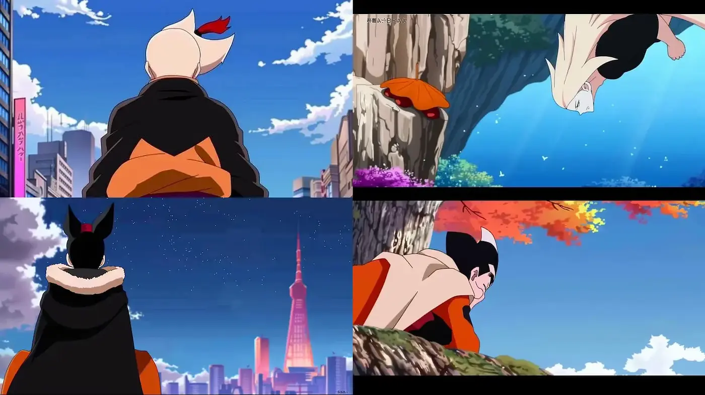 Dynamic Animated Style with a Fusion of Urban and Natural Landscapes - Midjourney sref style