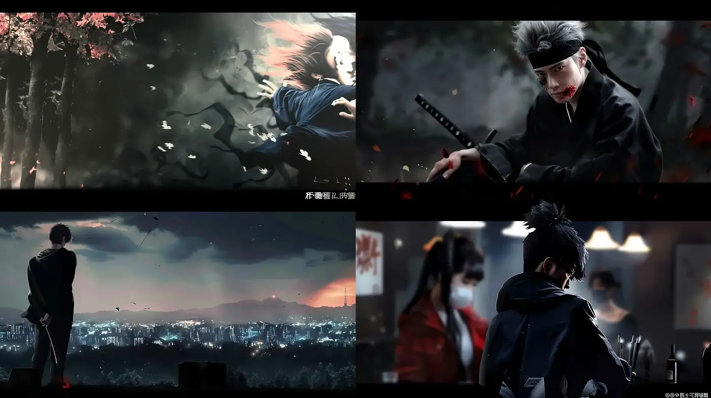Nocturnal Elegance with a Cinematic Anime Influence - Midjourney sref style