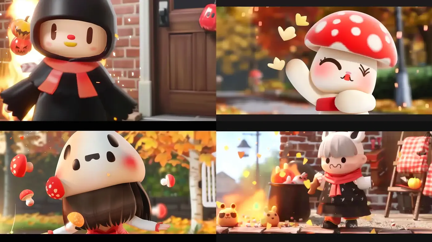 Autumnal Charms in Stylized Animation - Midjourney sref style