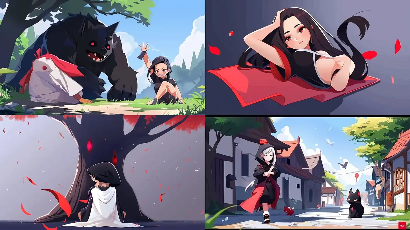 Lively Anime-Inspired Digital Art with Vibrant Hues and Dynamic Composition - Midjourney sref style