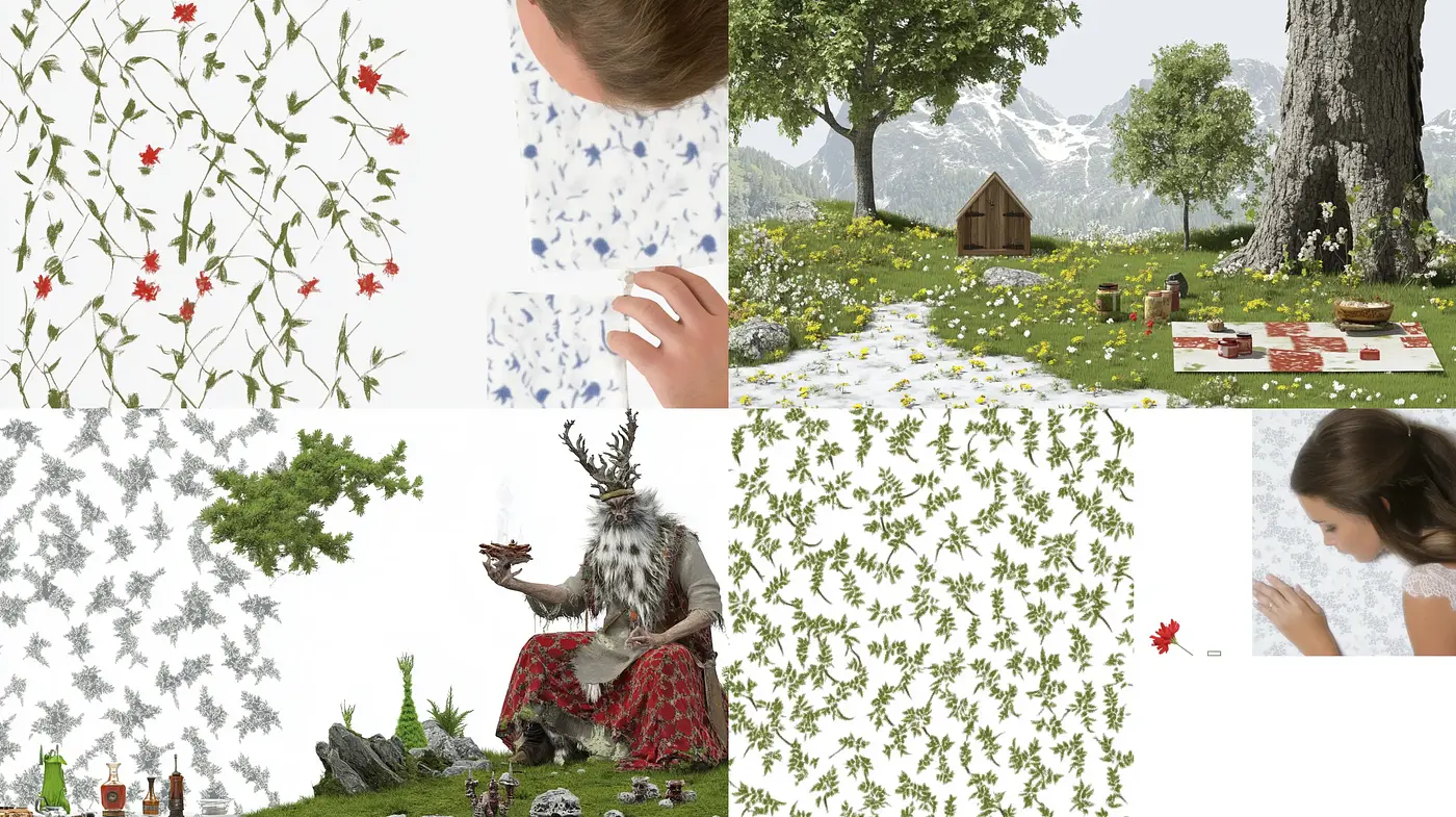 Enchanted Naturalistic Visions with Vivid Flora - Midjourney sref style