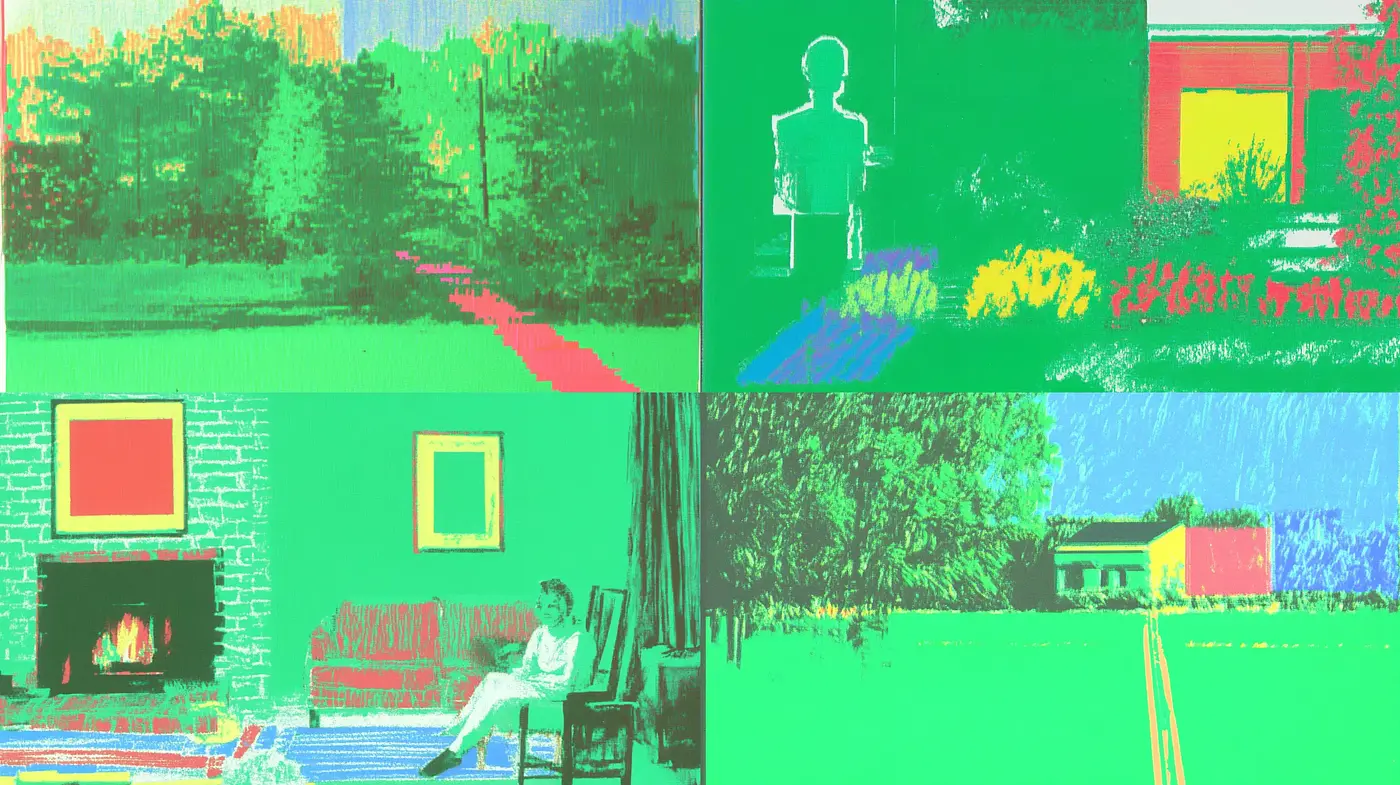 Abstract Chromatic Vibrancy and Digital Pop Art Fusion - Midjourney sref style