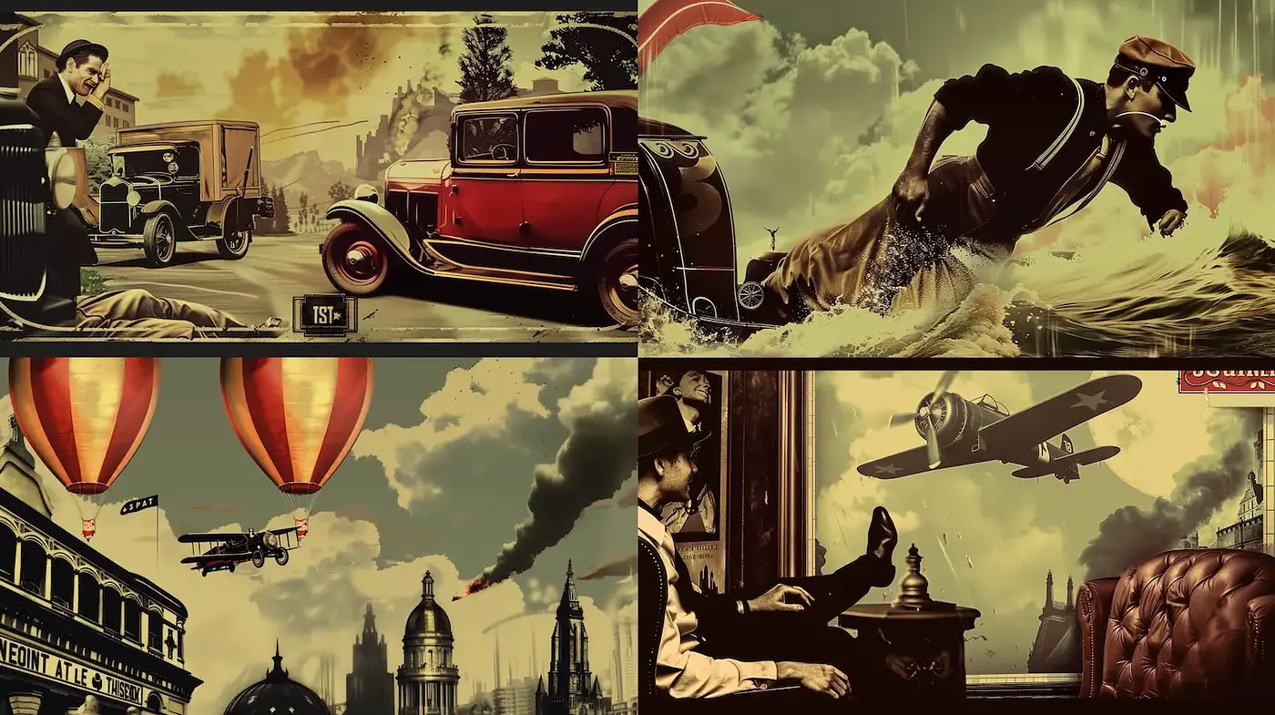 Nostalgic Retro Futurism with a Cinematic Aesthetic - Midjourney sref style