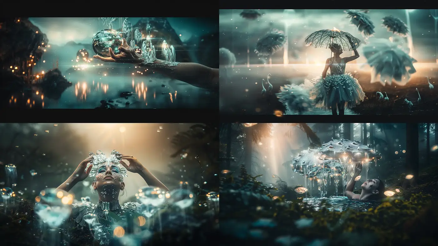 Enchanted Ethereal Realms: A Journey Through Luminous Nature-Inspired Imagery - Midjourney sref style
