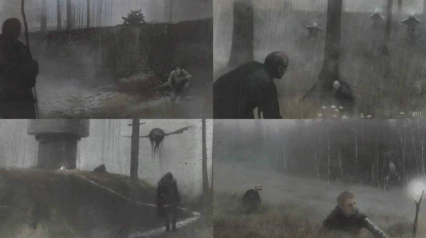 Mysterious and Atmospheric Dark Fantasy Art Style - Midjourney sref style