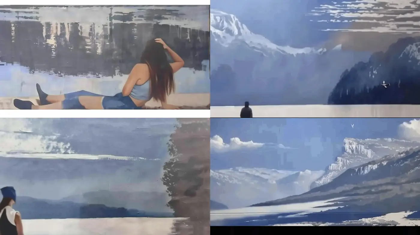 Serene and Contemplative Brushwork Landscapes - Midjourney sref style